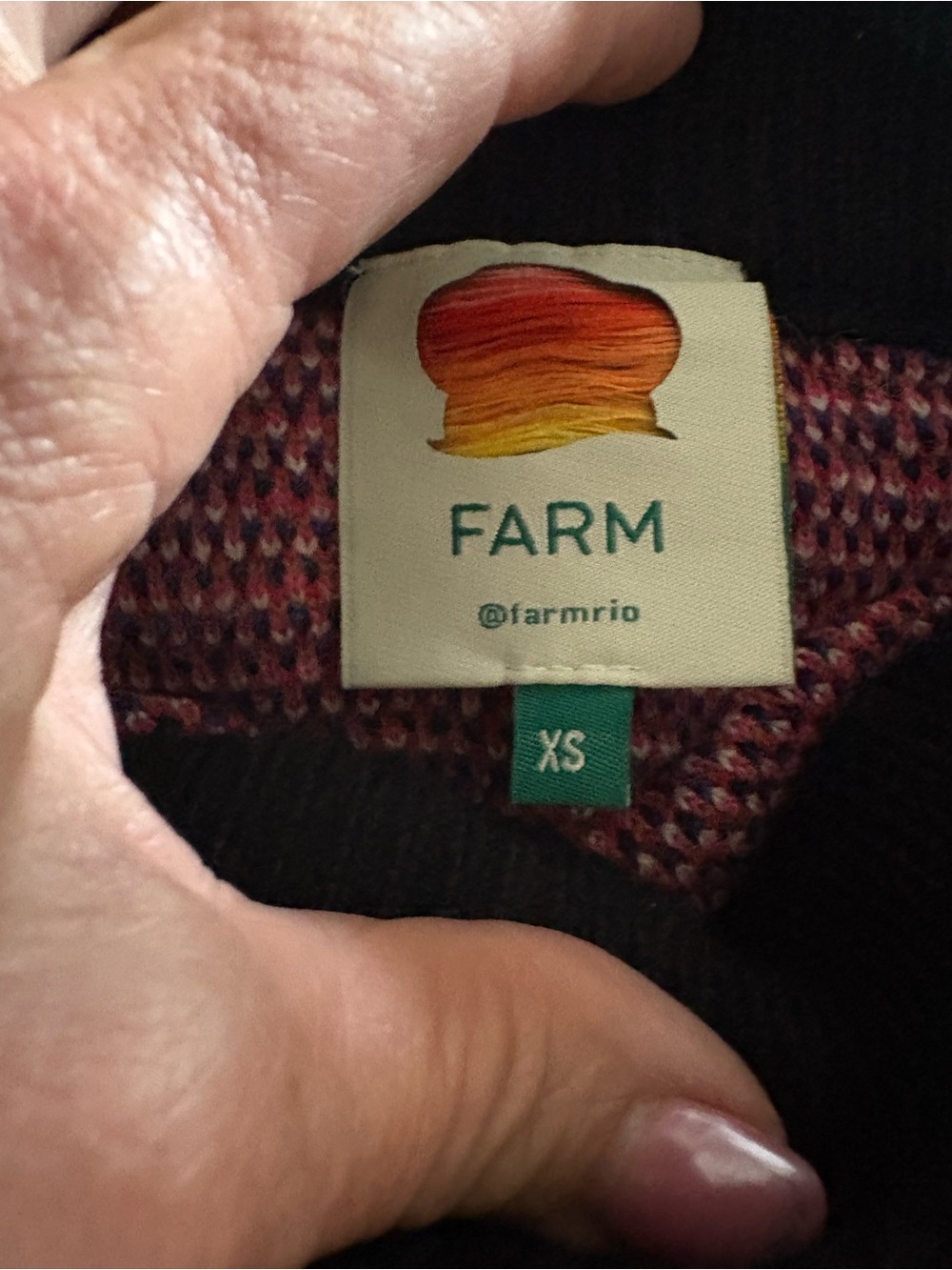 FARM Rio Multicolor Heart & Geometric Knit Midi Skirt - Picture 4 of 4